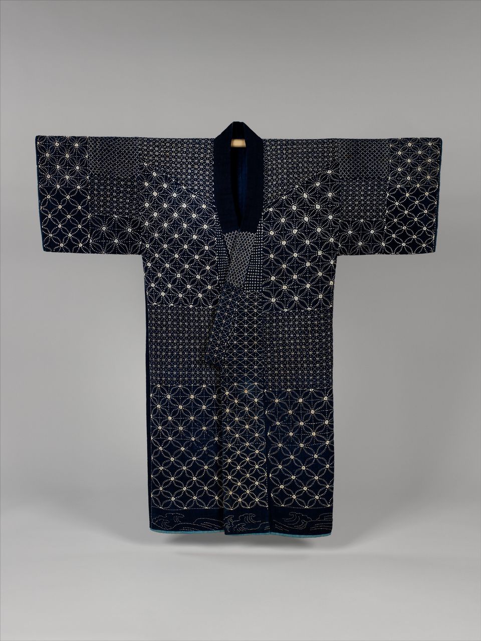 Sashiko embroidered kimono from the late 19. century.